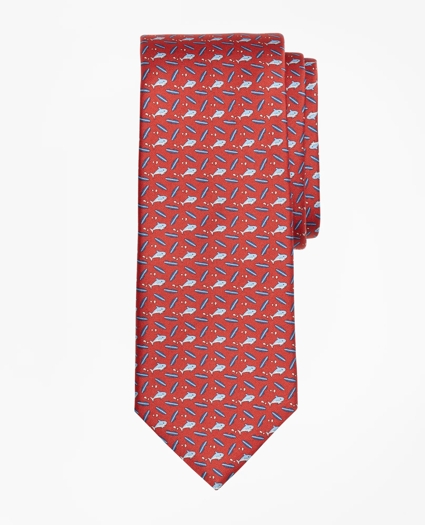 Shark and Surf Board Print Tie