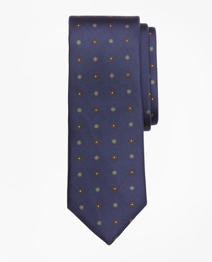 Flower Medallion Print Tie