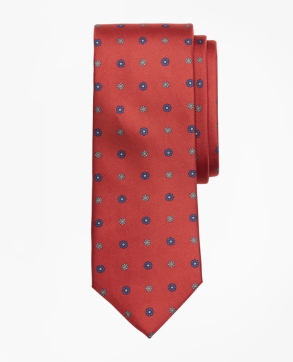 Flower Medallion Print Tie