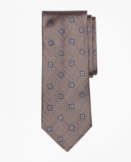 Herringbone Flower Tie, image 1