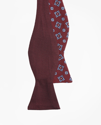 Textured Flower with Square Medallion Reversible Bow Tie, image 2