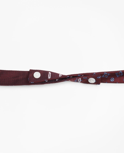 Textured Flower with Square Medallion Reversible Bow Tie, image 3