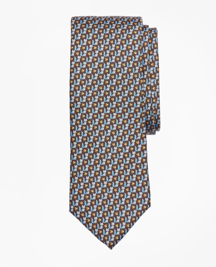 Fox and Leaf Print Tie