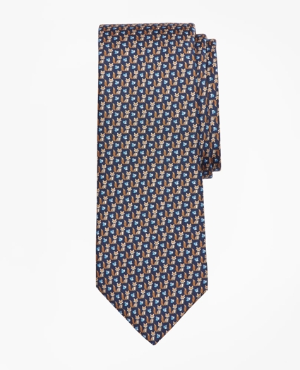 Fox and Leaf Print Tie