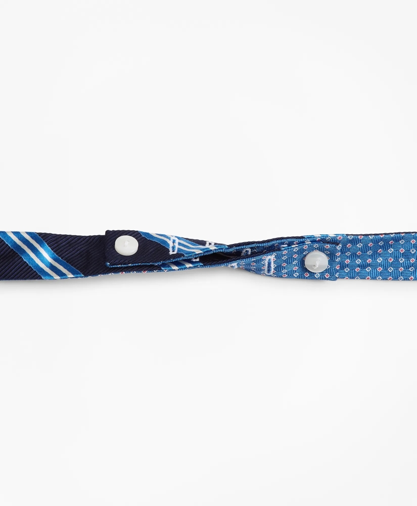 Two-Color Square with Stripe Reversible Bow Tie, image 3