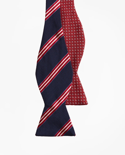 Two-Color Square with Stripe Reversible Bow Tie, image 2