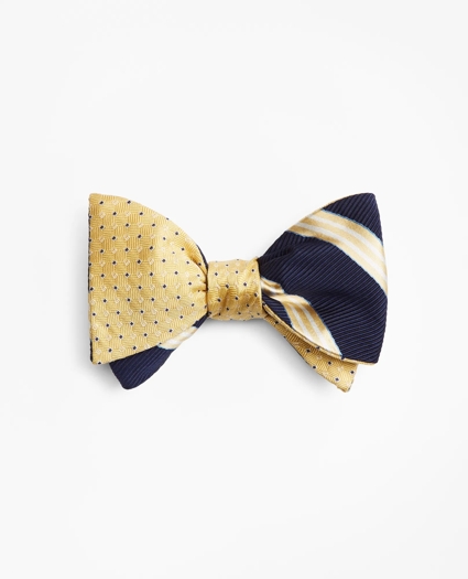 Two-Color Square with Stripe Reversible Bow Tie, image 1