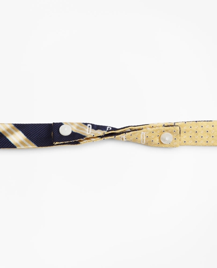 Two-Color Square with Stripe Reversible Bow Tie, image 3