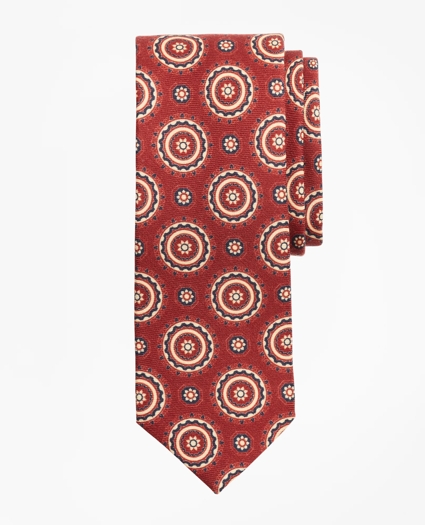 Medallion Print Wool Tie