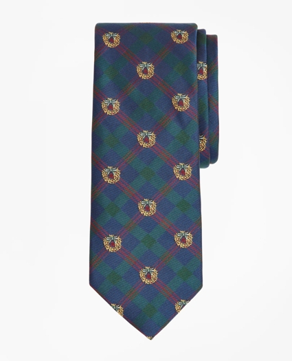 Plaid with Wreath Tie