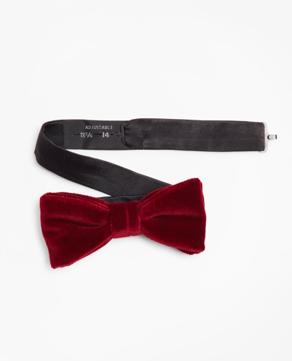 Velvet Pre-Tied Bow Tie, image 2