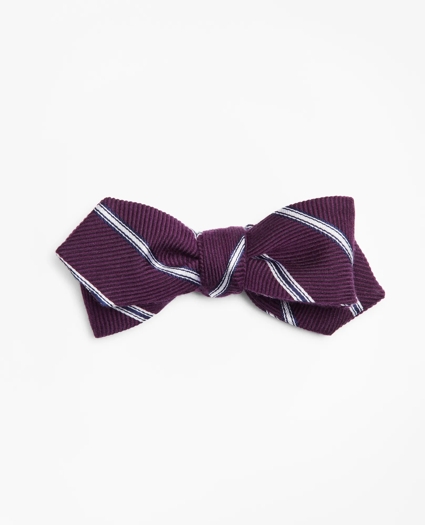 Stripe Pointed End Bow Tie, image 1
