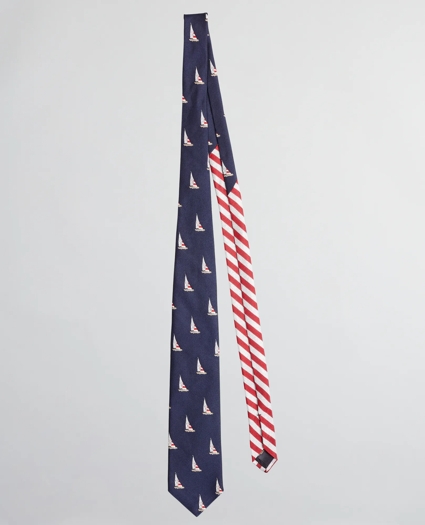 Sailboat and Stripe Tie, image 2