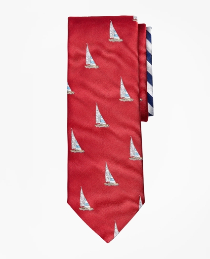 Sailboat and Stripe Tie, image 1