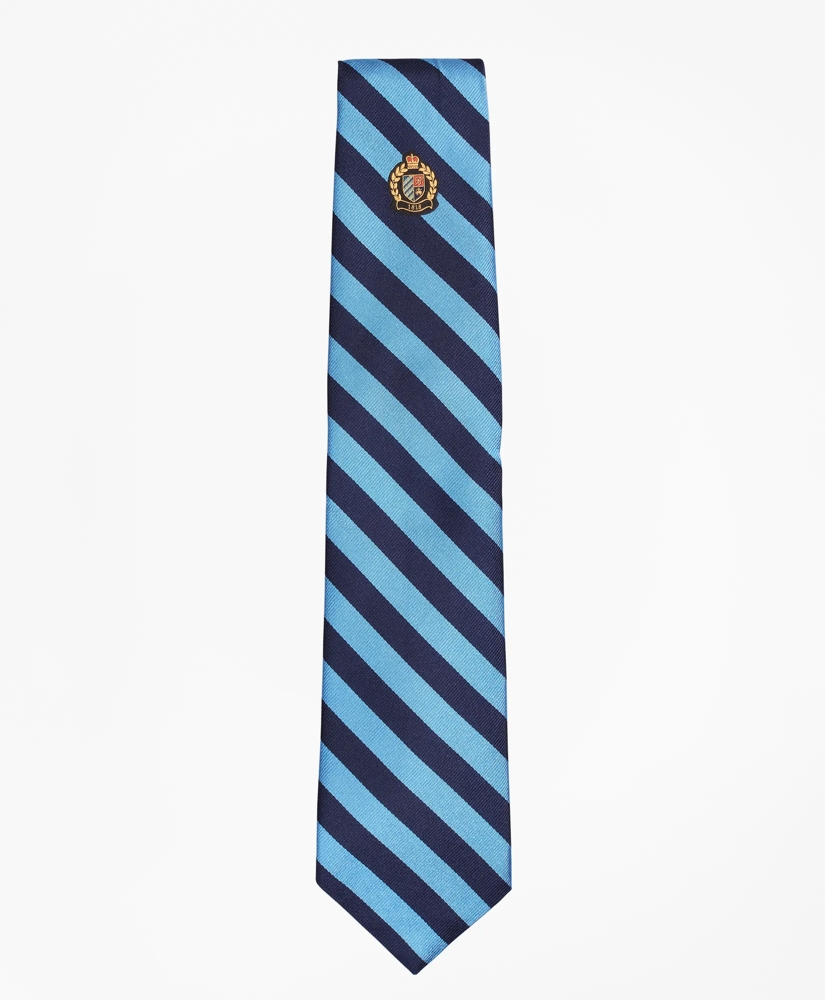 Limited Edition Archival Collection BB#4 Striped Rep with Crest Silk Tie, image 2