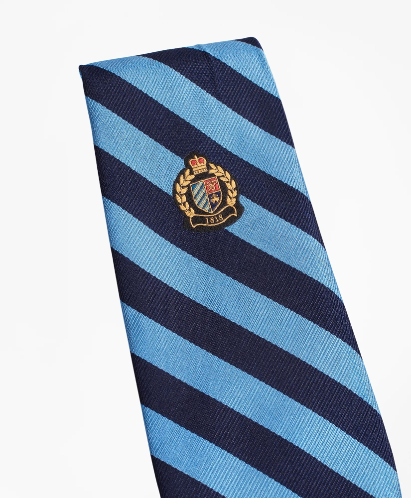 Limited Edition Archival Collection BB#4 Striped Rep with Crest Silk Tie, image 3