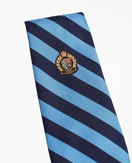 Limited Edition Archival Collection BB#4 Striped Rep with Crest Silk Tie, image 3