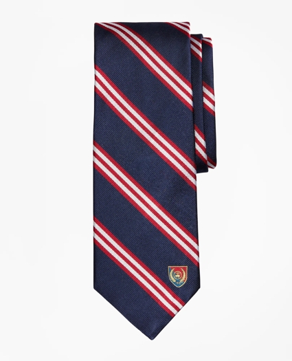 Limited Edition Archival Collection BB#1 Striped Rep with Crest Silk Tie, image 1
