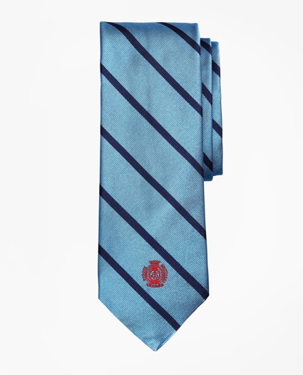 Limited Edition Archival Collection BB#3 Striped Rep with Crest Silk Tie, image 1