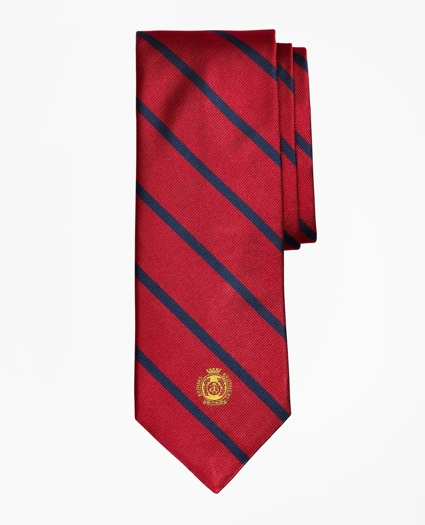 Limited Edition Archival Collection BB#3 Striped Rep with Crest Silk Tie, image 1