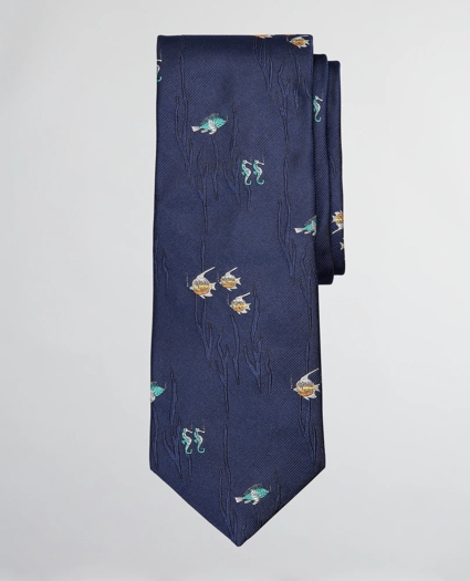 Sea Life Motif Tie
