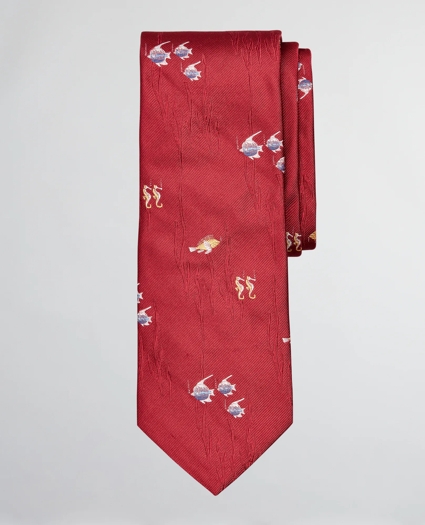 Sea Life Motif Tie