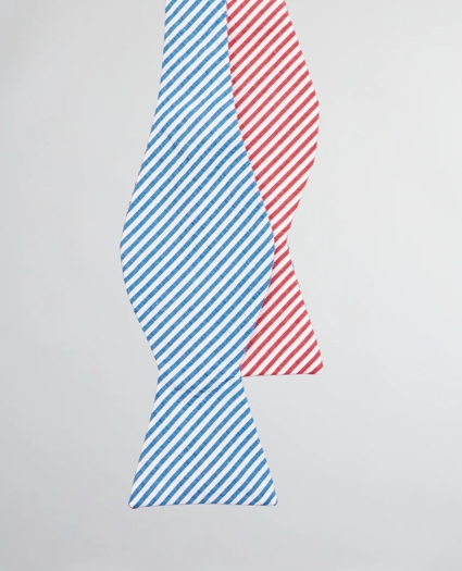 Seersucker Stripe Bow Tie, image 2
