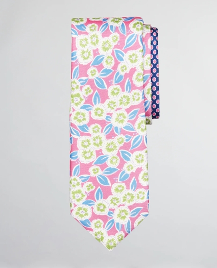 Floral with Dots Print Tie