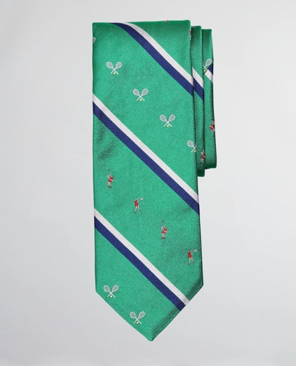 Tennis Player Stripe Tie