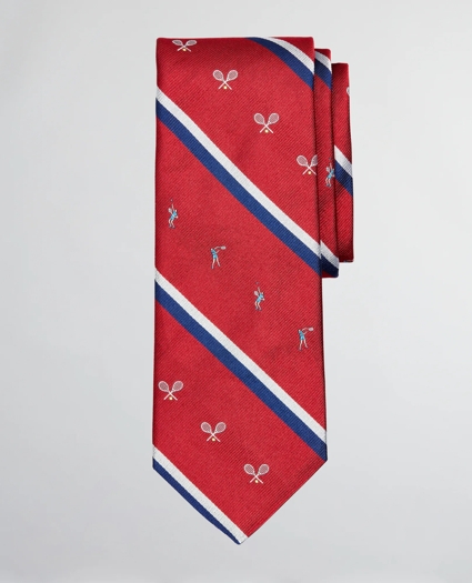 Tennis Player Stripe Tie