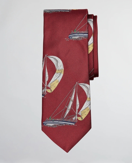 Limited Edition Archival Collection Sail Boat Silk Tie