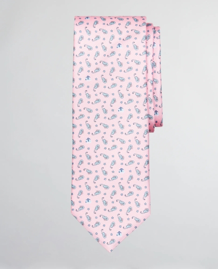 Seahorse Print Tie