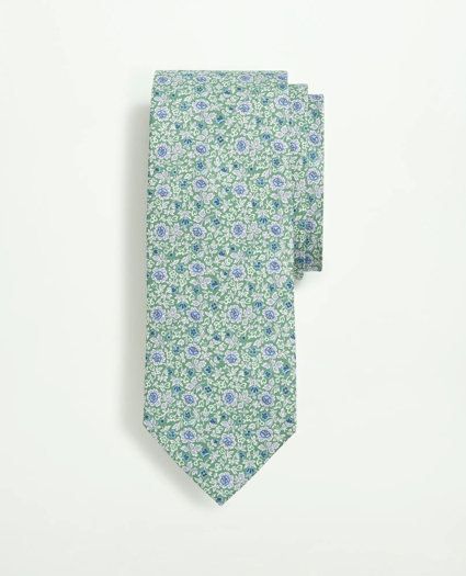 Silk Twill Floral Pattern Tie