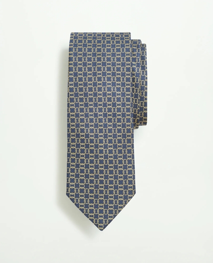 Silk Circle Link Pattern Tie