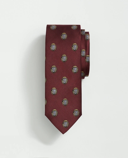Silk BB Crest Embroidered Tie