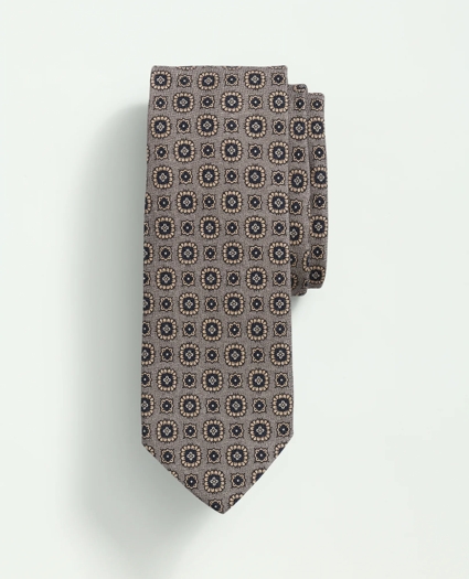 Wool Silk Cashmere Chevron Foulard Tie