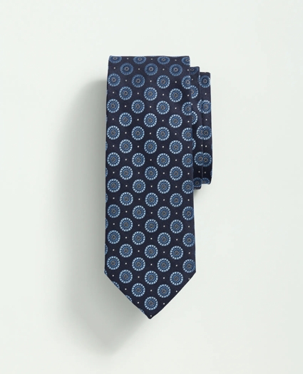 Silk Framed Medallion Dot Tie