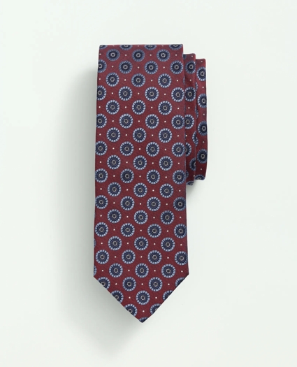 Silk Framed Medallion Dot Tie