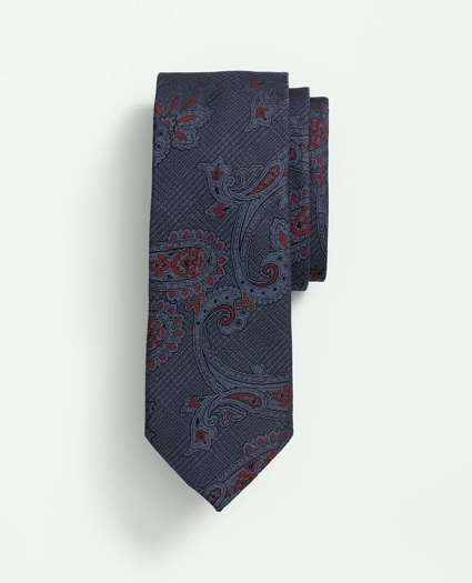 Silk Paisley Glen Plaid Tie