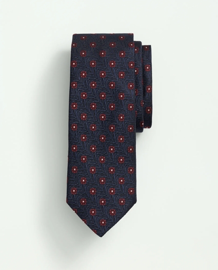 Silk Geo Floral  Tie