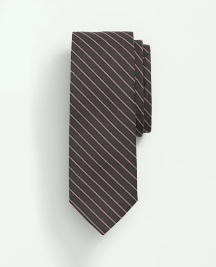 Wool Silk Mini Framed Striped Tie