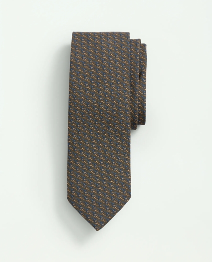 Silk Mini Horsebit Link Tie