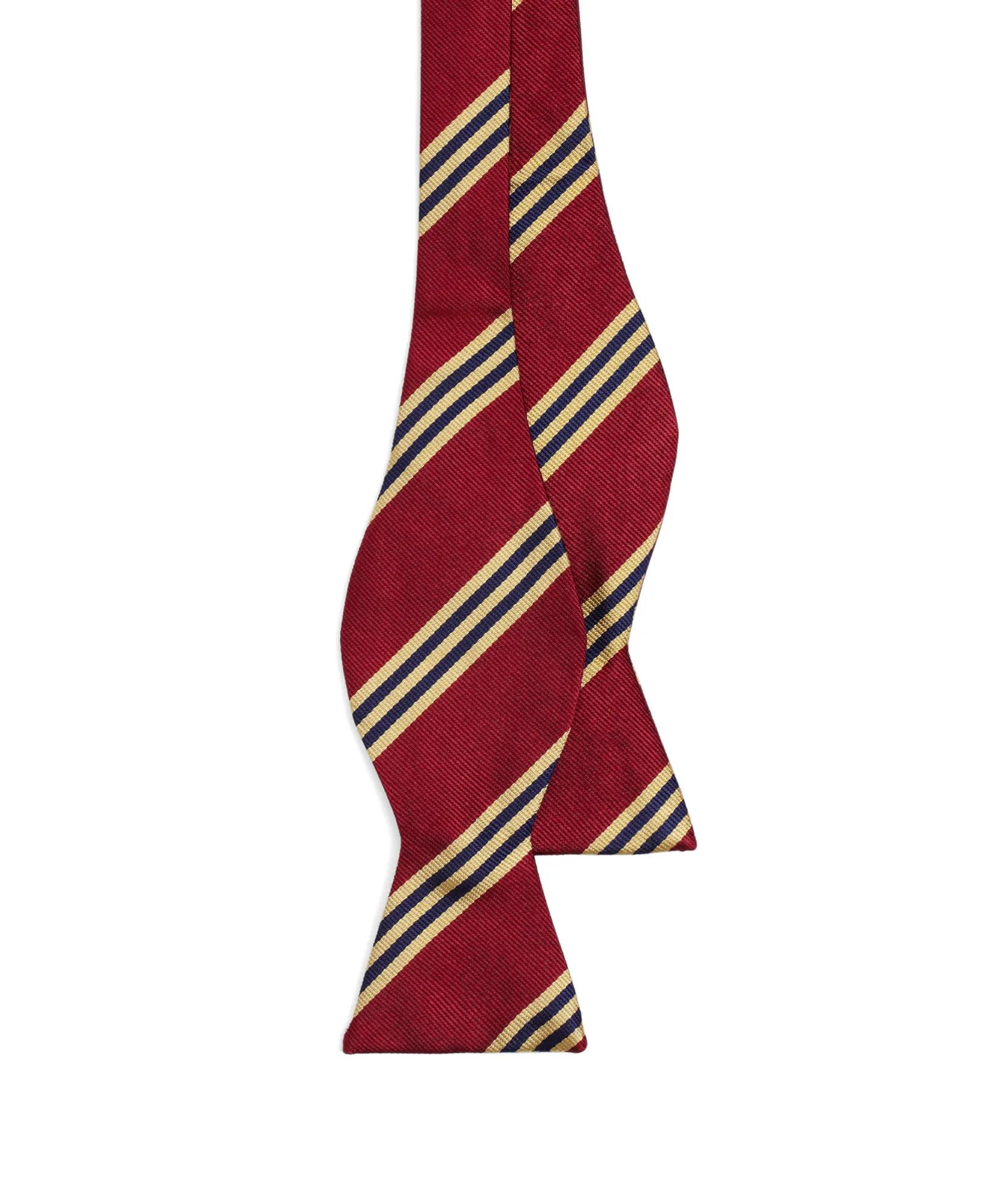 Silk Rep Striped Bow Tie