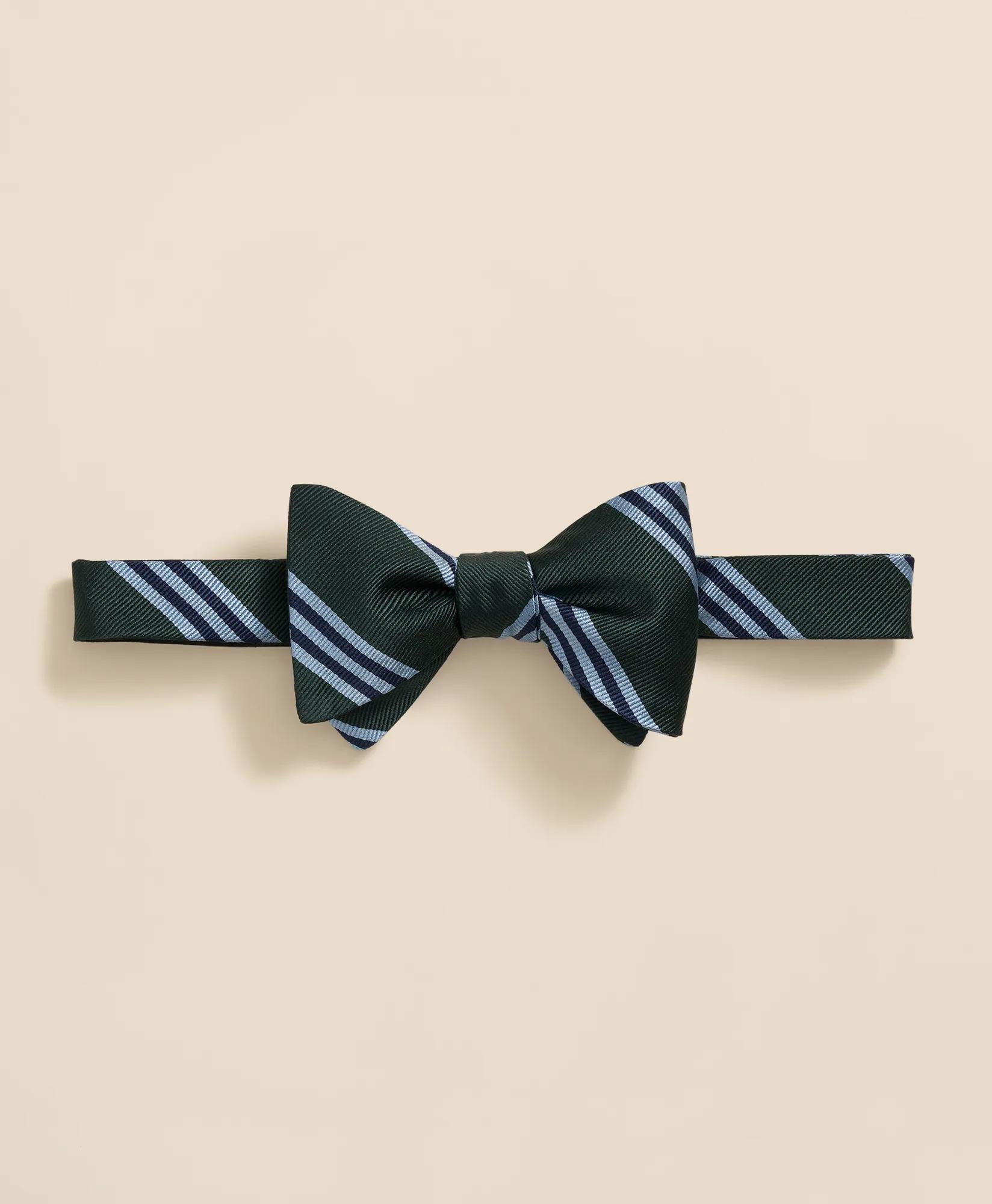 Silk BB#1 Rep Striped Bow Tie, image 1