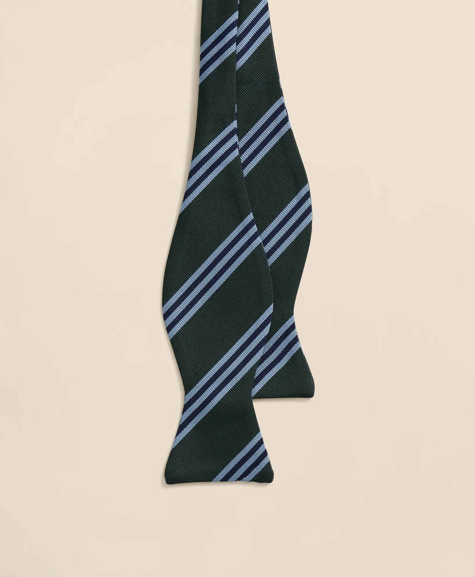 Silk BB#1 Rep Striped Bow Tie, image 2