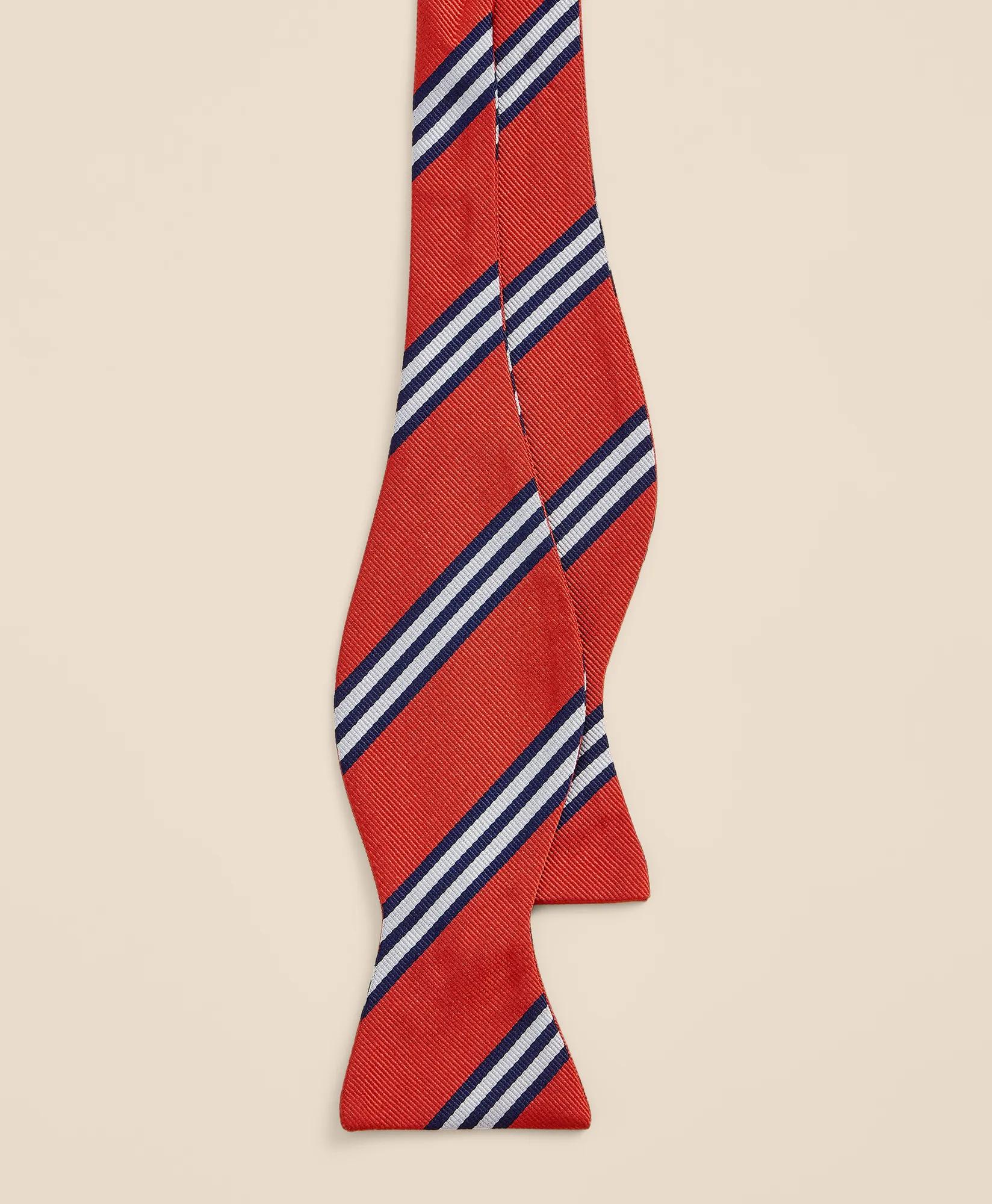 Silk BB#1 Rep Striped Bow Tie, image 2