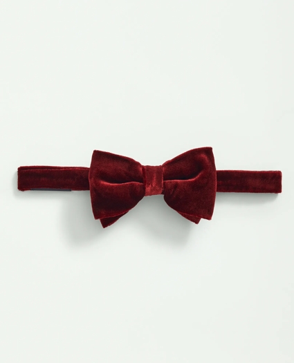 Formal Silk Blend Velvet Bow Tie, image 1
