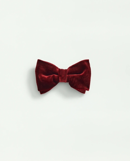 Formal Silk Blend Velvet Bow Tie, image 2