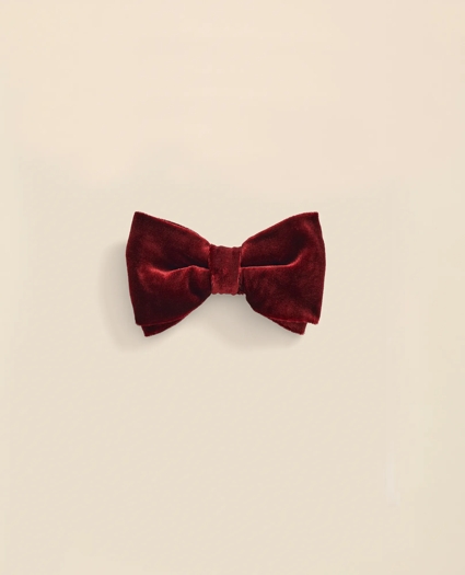 Formal Silk Blend Velvet Bow Tie, image 2
