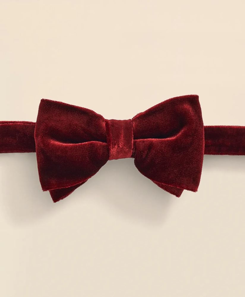Formal Silk Blend Velvet Bow Tie, image 3